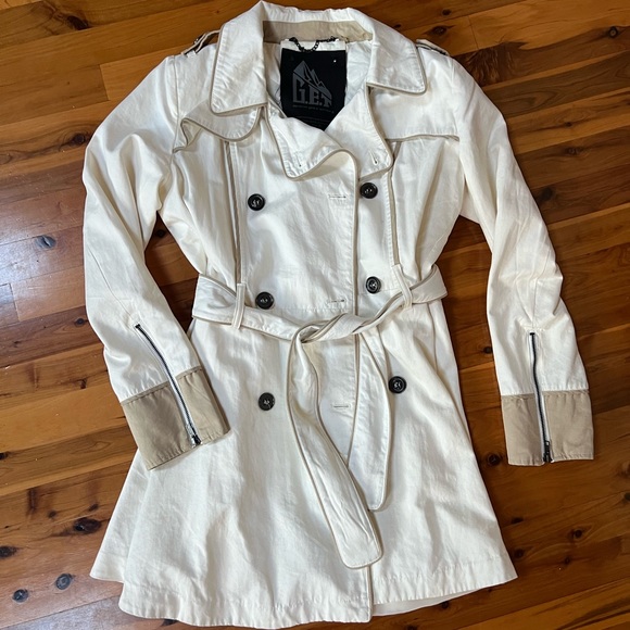 Ecru Trench Coat - Picture 1 of 6